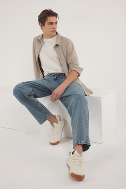 Trendyolmilla Shoes Bej Triko Erkek Bagc?kl? Yuruyus Spor Ayakkab? TAKSS25SN00017  фото 3