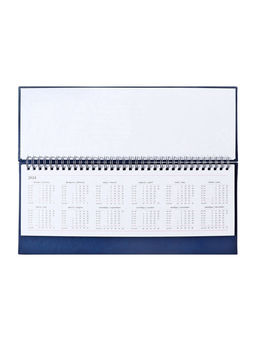 Планинг недатированный, 56 листов, на гребне, искусственная кожа, синий