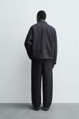 RELAXED FIT DENIM CHINO TROUSERS - Zara фото 3