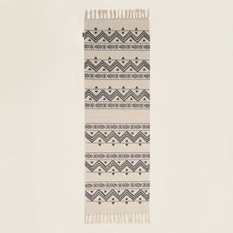 Коврик SL Home Cotton, 60150 см, чёрный, молочный, хлопок 50% - Sima-land home фото 4