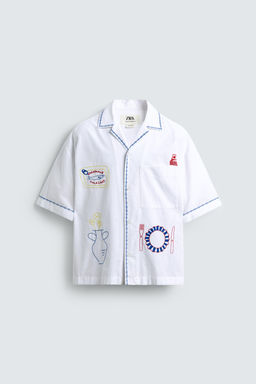 CONTRAST EMBROIDERY SHIRT - Zara фото 15