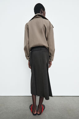 ZW COLLECTION STRAIGHT MIDI SKIRT - Zara фото 5