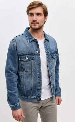 Куртка джинс P211-1275 middle blue