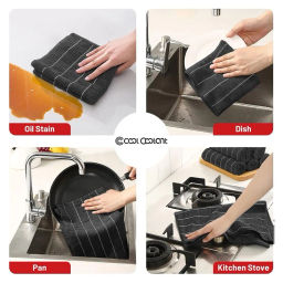 Салфетки для уборки из микрофибры 30x30 4 шт. клетка - Фабрика снов фото 2