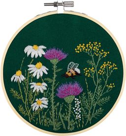 Набор для вышивания PANNA Живая картина JK-2233 Шмель и чертополох 13 х 13 см