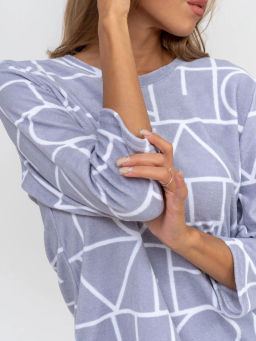 Костюм женский, цвет серый белый - Барболета фото 2