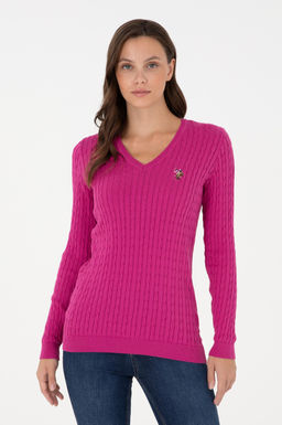 Женщина Fuchsia Basic Sweater Surprise Discount в корзине