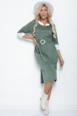 Платье Нежный акцент (светло-зеленое) П11486