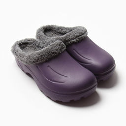 Галоши-сабо женские утепленные "Монтана" цвет баклажан, размер 36