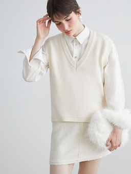 V Yaka Kad?n Triko S?veter