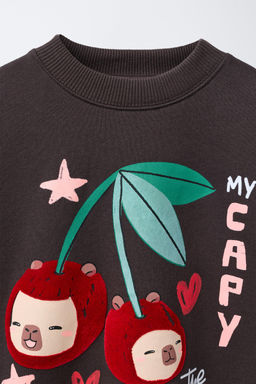 FLOCK CHERRY CAPYBARA CAPYFUN  SWEATSHIRT - Zara фото 7
