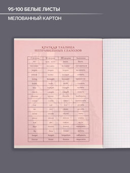 Тетрадь предметная Комикс Аниме 48 листов в клетку Английский язык, со справочным материалом, обложка мелованный картон, УФ-лак (полный), блок офсет - Calligrata фото 7