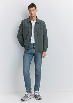 Milan Mavi Black Puslu Mavi-Gri Jean Pantolon