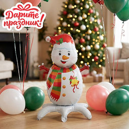 Интерьерное украшение "Фигура-Шар. Снеговик"