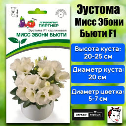 Эустома карликовая айвори Мисс Эбони Бьютти - Партнер фото 2