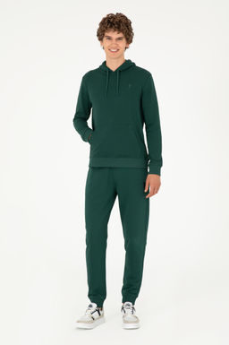 Мужской темно-зеленый базовый свитшот - U.s. polo assn фото 4