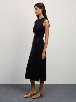 Миди платье с декоративным элементом / Zarina  фото 4