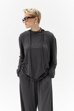 Туника из вискозы с завязками