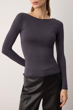 Siyah Yumusak Dokulu Kay?k Yaka Triko Kazak TWOAW26KZ00293 - Trendyolmilla фото 8