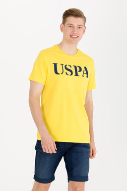 U. S. Polo Assn Мужская темно-желтая базовая футболка с круглым вырезом