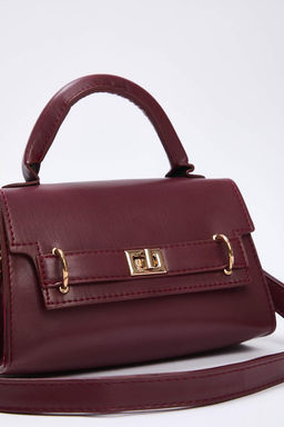 Bordo Gold Toka Detayl? Kad?n Mini City Canta TAKAW26OC00030 - Trendyolmilla фото 4