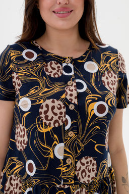 Платье женское из кулирки Кармелита 2 кофе на синем - Амадэль фото 12