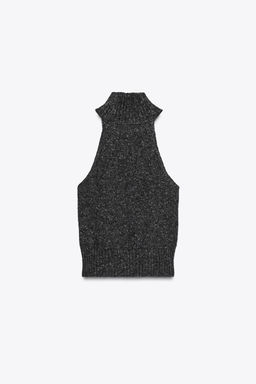 WOOL SLEEVELESS JUMPER WITH SIDE PLEATS - Zara фото 12