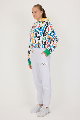 Beyaz Olimpiyat Logo Bask?l? Orme Esofman Alt? TWOAW26EA00010