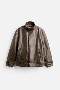 LIMITED EDITION LEATHER EFFECT JACKET - Zara фото 8