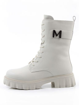 04-PAX27-2Z MILK Ботинки зимние женские (натуральная кожа, 100% шерсть)