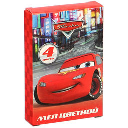 Мелки цветные школьные 4шт Тачки, прямоугольные - Disney фото 3