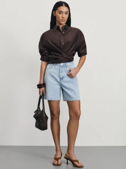 Джинсовые шорты А-силуэта / Zarina  фото 2