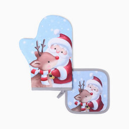 Набор кухонный Доляна. Волшебство: варежка 20?28 см, прихватка 17?17 см, 35% хлопок, 65% п/э