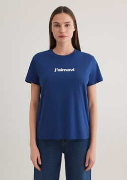 Mavi Bask?l? Lacivert Tisort  фото 4