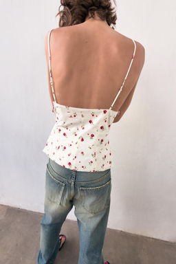 TOP TIRANTES PLIEGUES / Crudo / Rojo - Zara фото 6