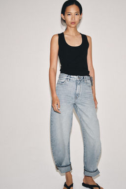 JEANS ZW COLLECTION BALLOON TIRO MEDIO / Azul - Zara фото 3