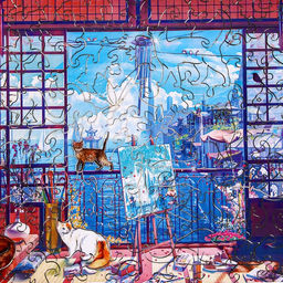 Пазл деревянный фигурный Мир глазами художника, сложный - Puzzle фото 3