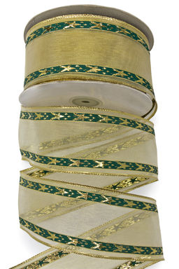 Лента декоративная 6,3 см*25 ярд (63-359) в ассортименте - No name фото 2