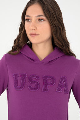 Женский фиолетовый базовый свитшот Неожиданная скидка в корзине - U.s. polo assn фото 2