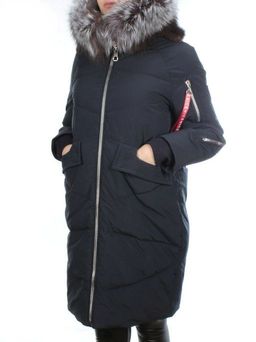 CU-19056 DK. BLUE Пальто женское зимнее CUTEELF (200 гр. холлофайбера) - Фабричный китай фото 3