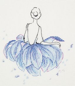 Набор для вышивания PANNA C-1949 Балерина. Лотос 20 х 20 см