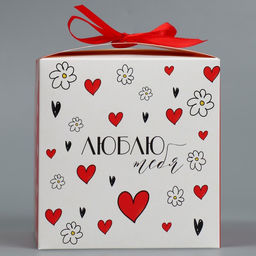 Коробка складная Люблю тебя, 12 х 12 х 12 см - Дарите счастье фото 2