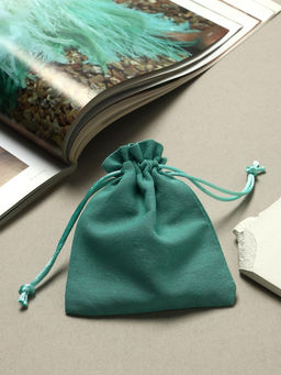 Цена за 50 шт. Мешочек подарочный «Хлопок», 10×12 см, тиффани