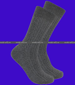 Цена за 10 пар. Золотая игла носки мужские с-203 серые 29  фото 3