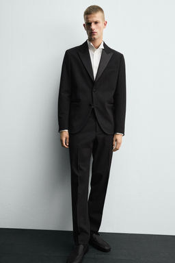 WOOL BLEND TUXEDO SUIT TROUSERS - Zara фото 5