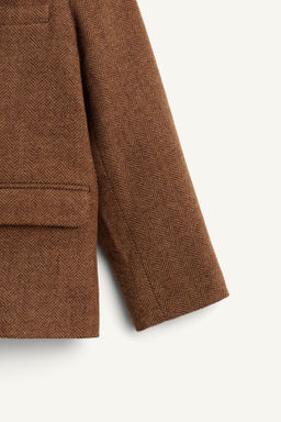 LIMITED EDITION HERRINGBONE BLAZER WITH WOOL AND ELBOW PATCHES