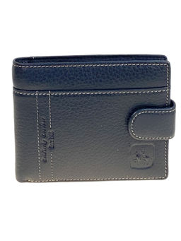 Портмоне мужское из натуральной кожи , цвет черный