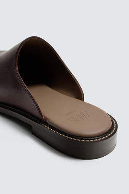 ZUECO PIEL / Rojo Burdeos - Zara фото 6
