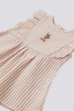 Розовое полосатое платье для девочки Неожиданная скидка в корзине - U.s. polo assn фото 3