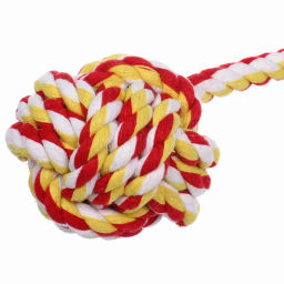 Цена за 3 шт. Игрушка - канат для собак средних и крупных пород "НЕСКУЧАЙКА", цвет красный/желтый, 36см